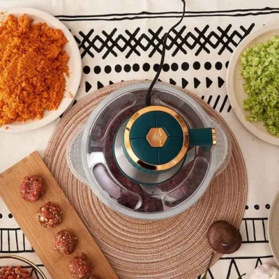 hachoir-a-viande-electrique-vert-cinq-vitesses