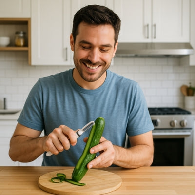 econome-homme-epluchant-concombre