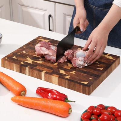 planche-bois-a-decouper-viande-decoupee