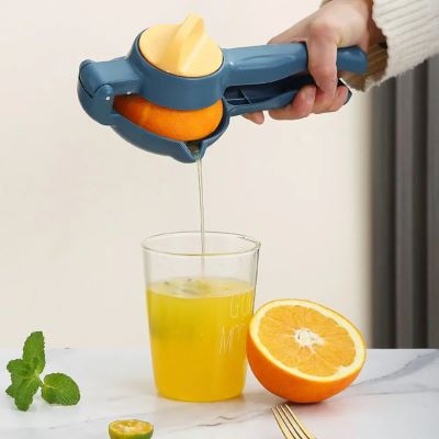 presse-agrume-manuel-bleu-orange-pressee