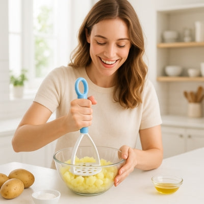 presse-puree-bleu-ecrasant-pomme-de-terre